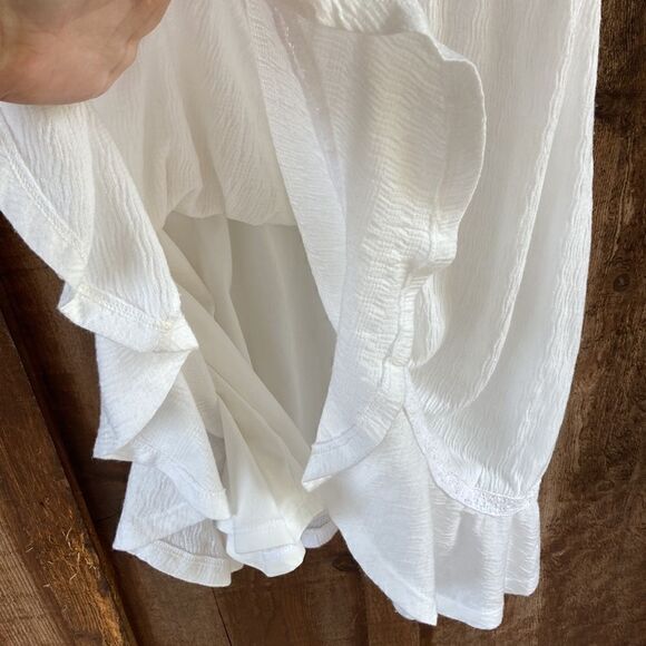 Maurices White Lace Front Ruffle Skater Dress - Picture 6 of 6